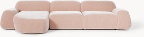 Modulaire teddy-hoekbank Wolke (4-zits)
