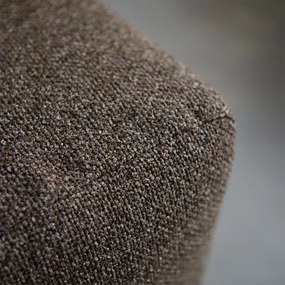 Bank Met Strepen Stiksel Bruin Chaise Longue Links