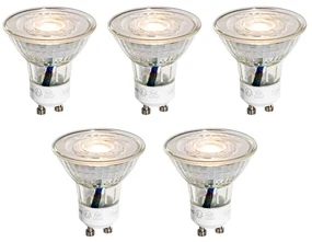 Set van 5 GU10 50mm LED lampen helder 4.9W 450 lm 3000K