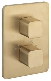 Crosswater Atoll Thermostatische Crossbox - inbouw - met afbouwdeel - 2 functies - geborsteld messing ATCB1500LBPF/CROSSBOX