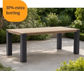 + 10% kassakorting | Tuin eettafel ROUGH | Rechthoekig | Tuintafel Teakhout | 200x100cm | 6 personen | Kees Smit Tuinmeubelen