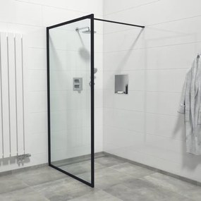 Marenza Bellini Inloopdouche - 110x200cm - veiligheidsglas - helder glas - frame rondom - anti kalk - mat zwart Mirrors-110
