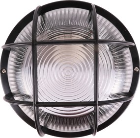 Bulleye lamp rond zwart