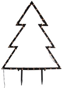 Kerst prikspot boom zwart 71cm incl. LED IP44 - Kas