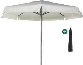 Parasol Shadowline Bonaire | Inclusief hoes | Rond | 350cm | Met katrol | Grijs/Antraciet | Kees Smit Tuinmeubelen