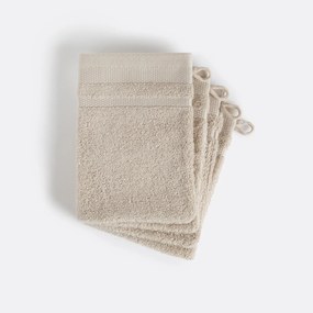 Set van 4 washandjes van gekamd katoenen van 600 g/m², KHEOPS