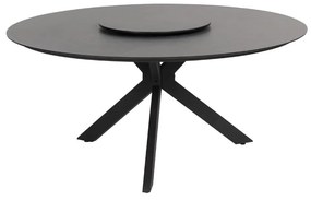 4 Seasons Outdoor Locarno tafel Slate antraciet met HPL blad Ø 160 cm SALE Tuintafel   antraciet weerbestendig