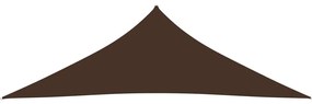 vidaXL Zonnescherm driehoekig 2,5x2,5x3,5 m oxford stof bruin