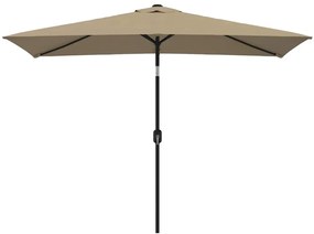 vidaXL Parasol met metalen paal 300x200 cm taupe