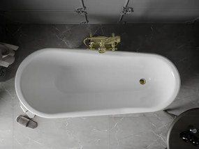 Mexen Retro vrijstaande badkuip 170 x 75 cm, wit, gouden poten - 53251707500-50