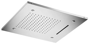 Hotbath Mate M146 inbouw hoofddouche met LED, waterval en spray 50cm geborsteld nikkel