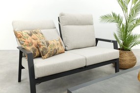 Lagos/Atlanta stoel-bank loungeset 4-delig verstelbaar - Antraciet