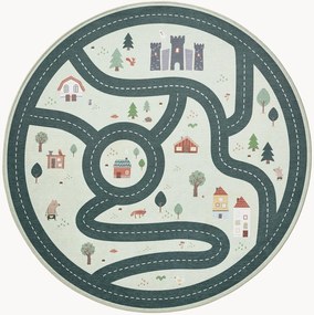 Rond kindervloerkleed Linus, wasbaar