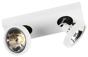 QAZQA Moderne Spot / Opbouwspot / Plafondspot wit draai- en kantelbaar - Ga 2 Modern G9 Binnenverlichting Lamp