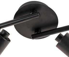 Moderne spot zwart met goud 4-lichts - Magno