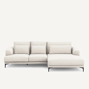 Hoekbank met rechts XL longchair, in Jasper-stof, MARSILE