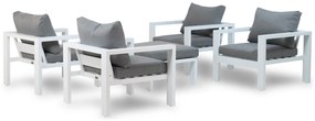 Loungeset 4 personen Aluminium Wit  Lifestyle Garden Furniture Manuta