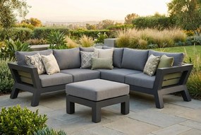 Hoek loungeset 5 personen Aluminium Grijs  Santika Furniture Santika Yovita