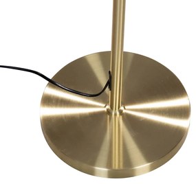 Vloerlamp goud met ovale velours kap zwart 50 cm - Parte Klassiek / Antiek E27 Binnenverlichting Lamp