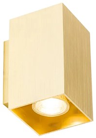 Moderne wandlamp goud vierkant 2-lichts - Sandy