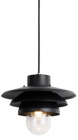 Design buiten hanglamp zwart IP44 - Morty Design E27 IP44 Buitenverlichting rond