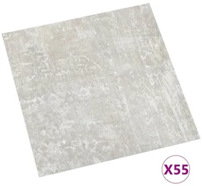 vidaXL Vloerplanken zelfklevend 55 st 5,11 m² PVC lichtgrijs