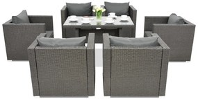 Roma Premium 6 Tuinpunt antraciet technorattan tuinmeubelen