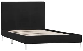 vidaXL Bedframe stof zwart 90x200 cm