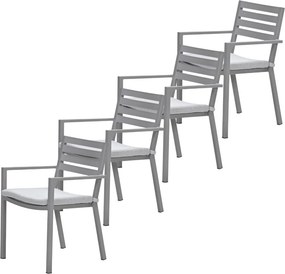 Garden Impressions Amarillo tuinstoel taupe - 4 stuks