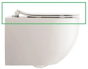 Crosswater Glide II Toiletbril - 52cm- softclose - quickrelease - wit glans GL6105W