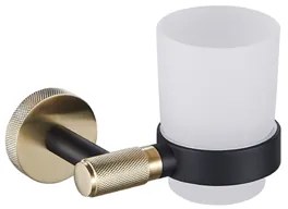 Eastbrook Catania messing bekerhouder zwart mat en messing geborsteld