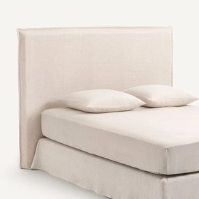 Hoes van gewassen linnen voor hoofdbord, hoogte 135 cm, SANDOR