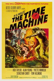 Kunstreproductie Time Machine, H.G. Wells (Vintage Cinema / Retro Movie Theatre Poster / Iconic Film Advert), (26.7 x 40 cm)