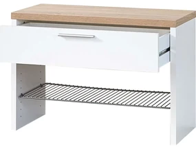 Germania Schoenenbank Top wit en Sonoma eiken 3192-178
