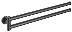 Hotbath &More handdoekhouder draaibaar geborsteld zwart PVD