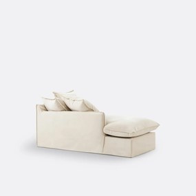 Longchair, links, in fluweel, Odna