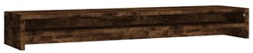 vidaXL Monitorstandaard 100x24x13 cm bewerkt hout gerookt eikenkleurig
