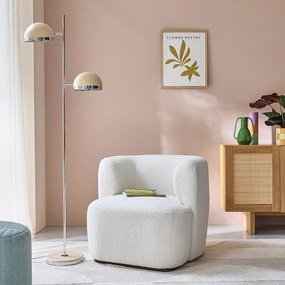 Staande lamp in gekleurd metaal en chroom, Vanyta