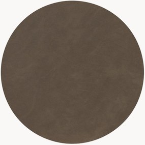Ronde leren placemats Nupo, 2-delig