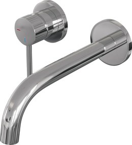 Brauer Stripe inbouw wastafelkraan ColdStart met gebogen uitloop en rozetten model A2 chroom