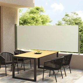 vidaXL Tuinscherm uittrekbaar 117x300 cm crème