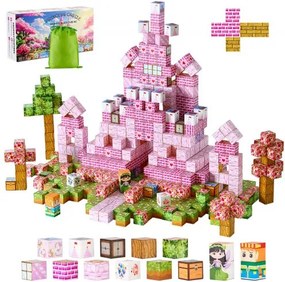 VEVOR Magnetische bouwstenen, 100-delige prinsessenkasteelset, magnetische blokken, STEM Montessori-speelgoed als kerst- en verjaardagscadeau, constructiestapelspeelgoed, vanaf 3 jaar