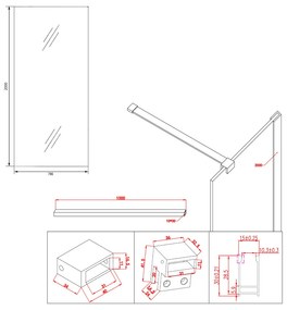 Saniclear Redro douchewand 80cm anti-kalk 8mm Zwart
