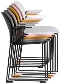 Stapelbare Design Stoel Met Arm Roze