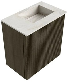 Mondiaz Joya DLux 40cm toiletmeubel shadow met wastafel faye rechts 1 kraangat ostra