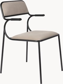 Fluwelen eetkamerstoelen Alba, 2-delig