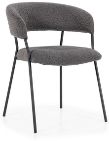 Eleonora Luka Eetkamerstoel Boucle Stof Antraciet