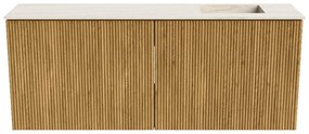 Mondiaz Joya DLux 100cm toiletmeubel oak met wastafel faye rechts 1 kraangat meli