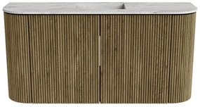 Mondiaz Joya DLux 85cm toiletmeubel ronding links/rechts dusk met wastafel faye midden 1 kraangat glace