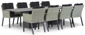 Tuinset 8 personen 300 cm Wicker Grijs Garden Collections Oxbow/Graniet